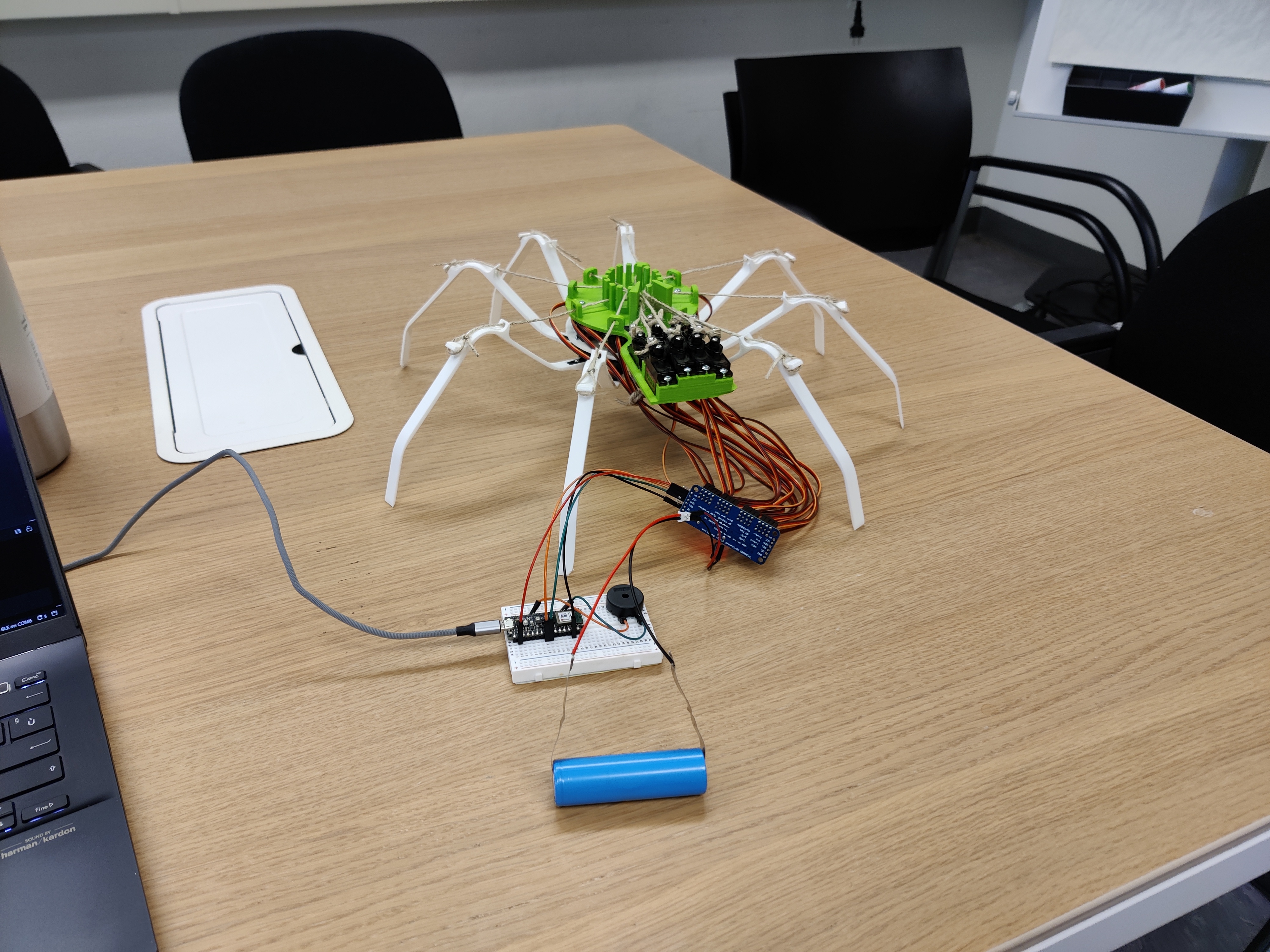 SpiderBot Mk.1 — final version in lab (hero)